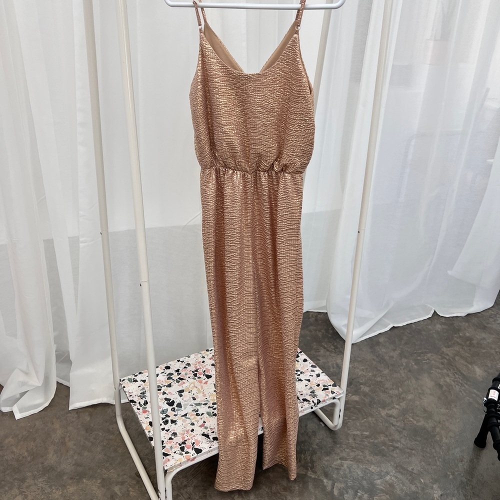 Shimmering Gold Jumpsuit - Picture 5 of 8
